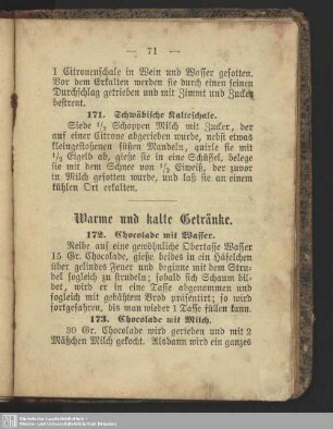 Warme und kalte Getränke