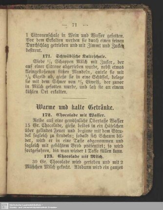 Warme und kalte Getränke