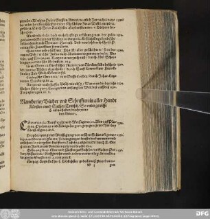 Mancherley Bücher vnd Schrifften in aller Handt Künsten vnnd Sachen Teutsch/ So vnter gewisse Titul nit haben bracht werden können.