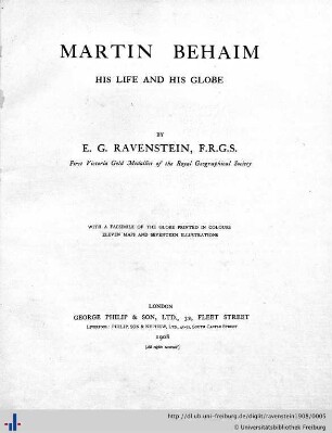 Martin Behaim : his life and his globe
