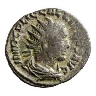 Münze, Antoninian, 255 - 256 n. Chr.