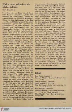 Nichts tötet schneller als Lächerlichkeit