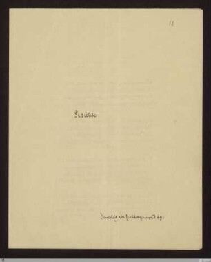 [Pilgerfahrten (Hymnen Pilgerfahrten Algabal)] - [Sammelhandschrift] - Gesichte - StGA-George I,0240 : [SW II: H8(Pilgerfahrten)]