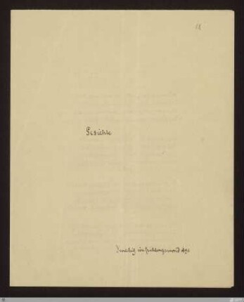 [Pilgerfahrten (Hymnen Pilgerfahrten Algabal)] - [Sammelhandschrift] - Gesichte - StGA-George I,0240 : [SW II: H8(Pilgerfahrten)]