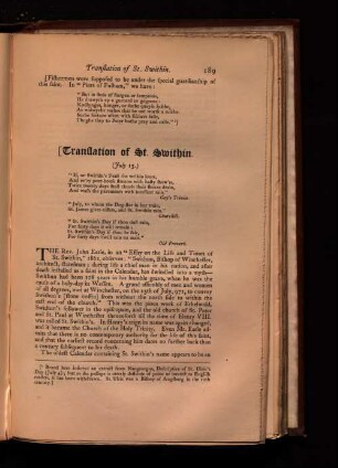 Translation of St. Swithin.