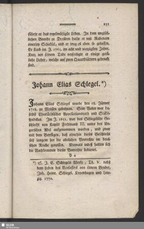 Johann Elias Schlegel