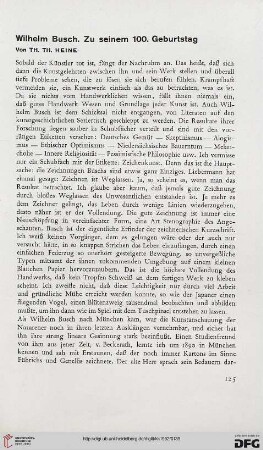 Wilhelm Busch: zu seinem 100. Geburtstag