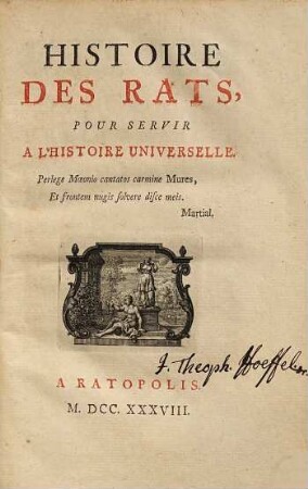 Histoire des rats, pour servir à l'histoire universelle