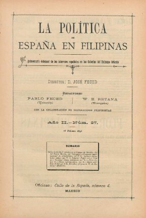 Núm. 27. 16 Febrero 1892