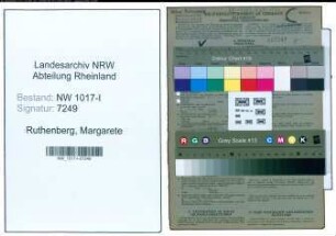Entnazifizierung Margarete Ruthenberg , geb. 23.12.1898 ()