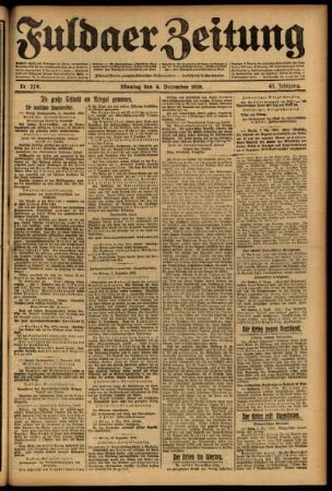 Ausgabe vom Montag, den 04. Dezember 1916.