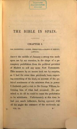 The bible in Spain; or the journeys, adventures and imprisonnements of an Englishman, in an attempt to circulate the scriptures in the Peninsula. 3