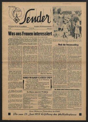 Betriebszeitung 'WF-Sender', Nr.21/1957 (7. Juni 1957)