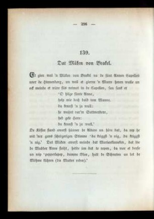 139. Dat Mäken von Brakel.