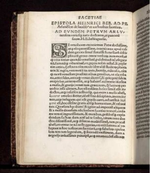 Facetiae Epistola Heinrici Beb.
