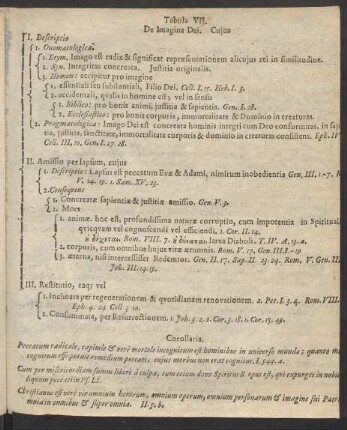 Tabula VII. De Imagine Dei.