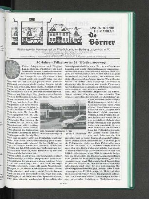20 Jahre - Polizeirevier 34, Wördenmoorweg