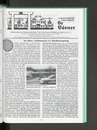 20 Jahre - Polizeirevier 34, Wördenmoorweg