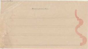 Gärtner, Friedrich von; Aschaffenburg; Pompejanisches Haus (Pompejanum) - Basis der ionischen Säulen (Ansicht m. Schnitt)