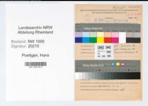 Entnazifizierung Hans Poettgen, geb. 05.04.1912 (Kaufm.Angest.)
