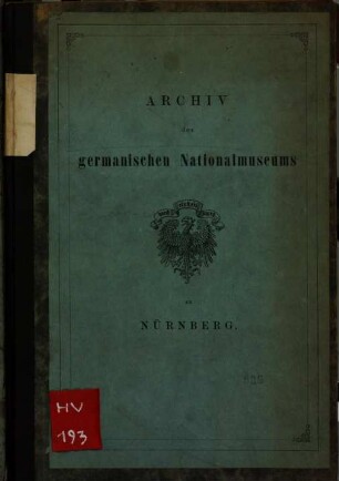 Archiv des germanischen Nationalmuseums zu Nürnberg