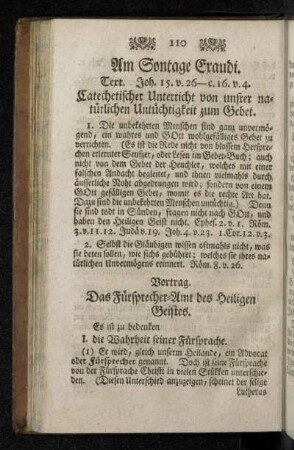 Am Sontage Exaudi.