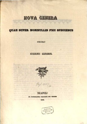 Nova genera quae super nonnullis Fici speciebus