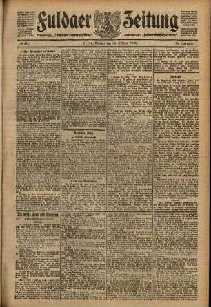 Ausgabe vom Montag, den 25. Oktober 1909.
