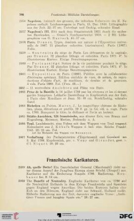 Französische Karikaturen (Nr. 2468-2499)