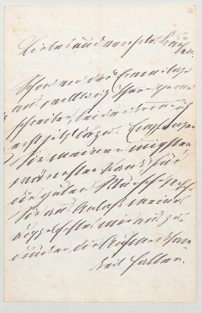 Ludwig II. von Bayern (1845 - 1886) Autographen: Brief von Ludwig II. an Josefine Schefzky - BSB Autogr.Cim. Ludwig .89