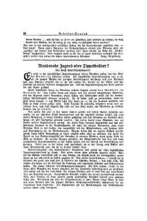 Wandernde Jugend oder Tippelbrüder?