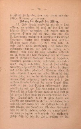 Uebung der Tugend der Stärke.