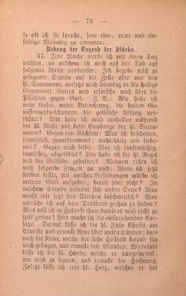 Uebung der Tugend der Stärke.