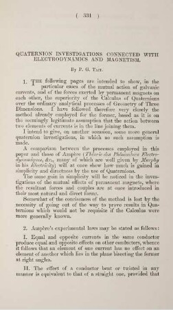 Quaternion investigations connected with electrodynamics and magnetism.