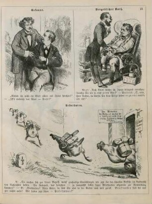 "Erkannt" "Vergeblicher Rath" "Ueberboten"