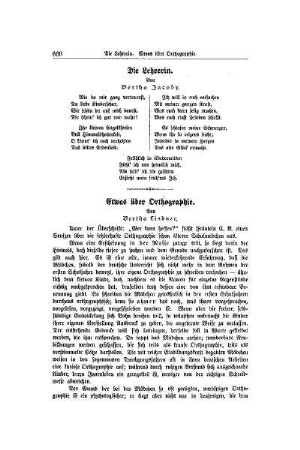 Etwas über Orthographie