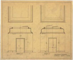Billing, Hermann; Mannheim (Baden-Württemberg); Kunsthalle - Raum 5, 6, 8, Wände und Decken (Ansichten)