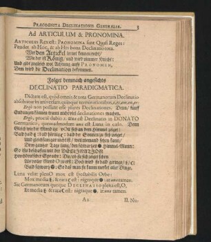 Ad Articulum & Pronomina.