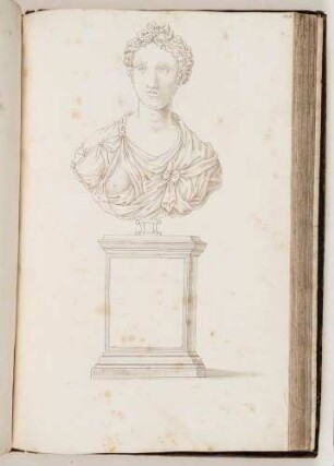 Bildnisbüste einer jungen Frau, in: Imperatorum romanorum ac eorum coniugum liberorum [...] Tomus primus, Nr. 140