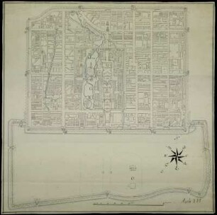 Plan von Peking (Ansetzungssachtitel von Bearbeiter/in), 1740 - 1790 : Plan von Pecking, ohne Erklärung [Titel laut Meyerschem Katalog]
