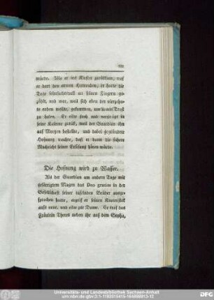 Die Hofnung wird zu Wasser.