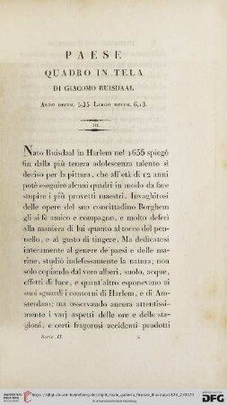 III. Paese. Quadro in tela di Giacomo Ruisdaal