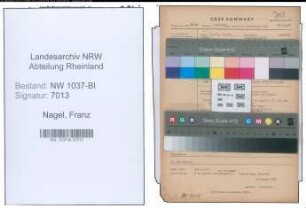 Entnazifizierung Franz Nagel , geb. 14.07.1896 (Bahninspektor)