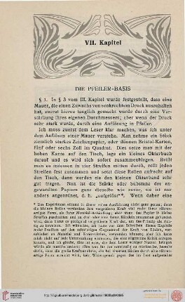 VII. Die Pfeiler-Basis