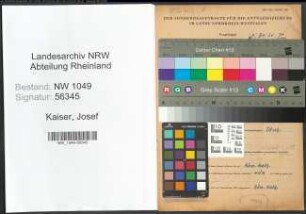 Entnazifizierung Josef Kaiser , geb. 06.04.1905 (Postbeamter)