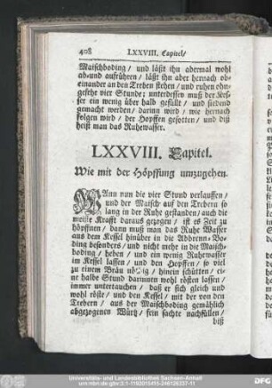 LXXVIII. Capitel. Wie mit der Höpffung umzugehen.