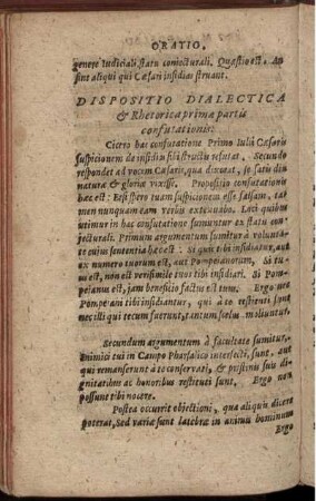 Dispositio Dialectica & Rhetorica primae partis confutationis