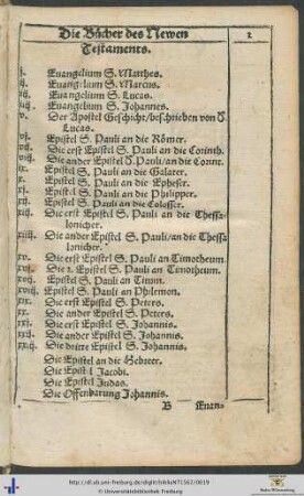 Die Bücher des Newen Testaments