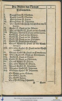 Die Bücher des Newen Testaments