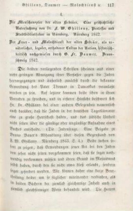 117-131 [Rezension] Ghillany, Friedrich Wilhelm, Die Menschenopfer der alten Hebräer
